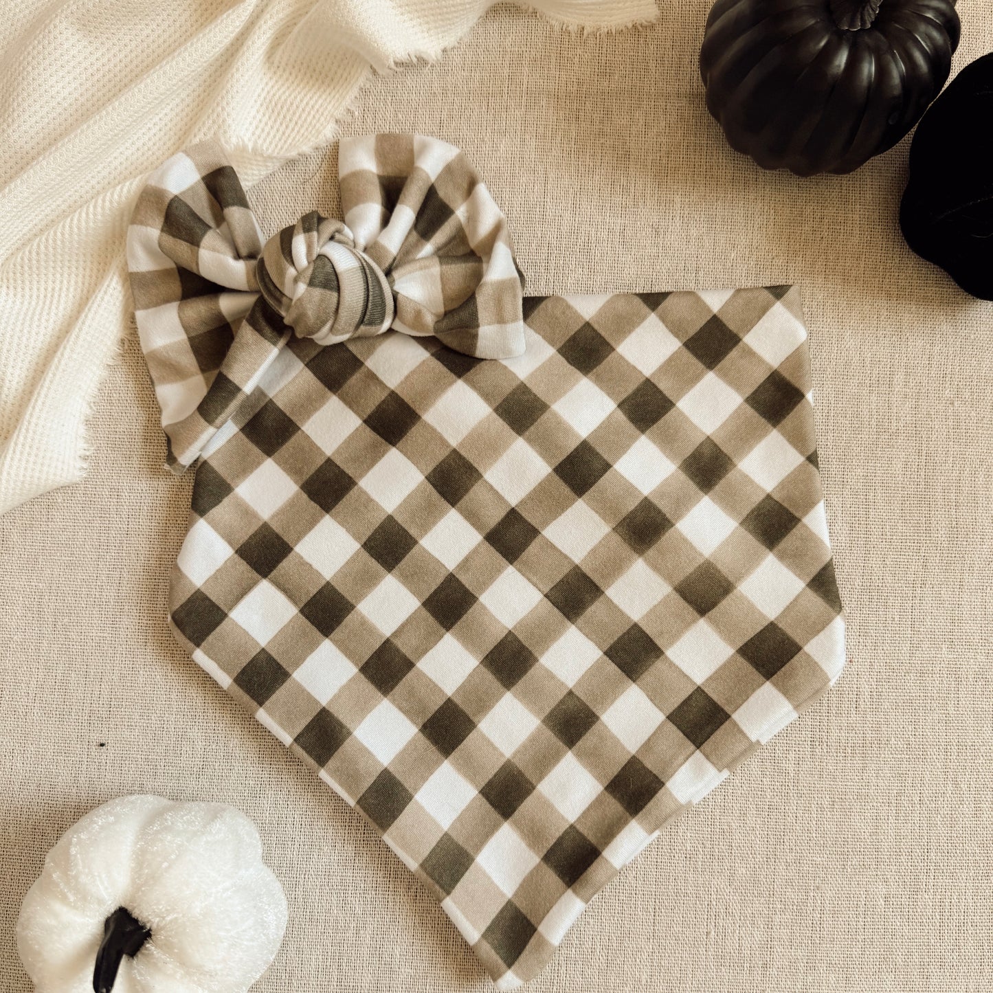 DARK BUFFALO CHECK BANDANA - SUPER SOFT