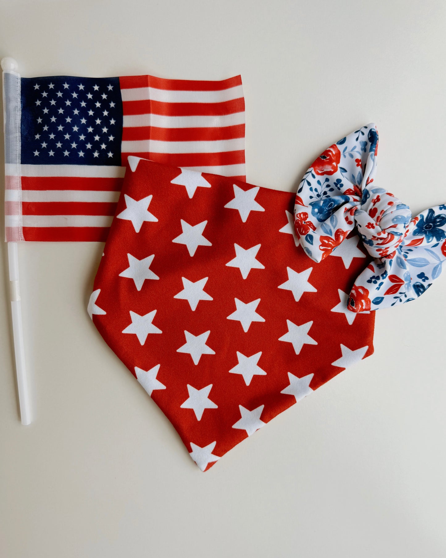 PATRIOTIC STARS RED BANDANA - SUPER SOFT