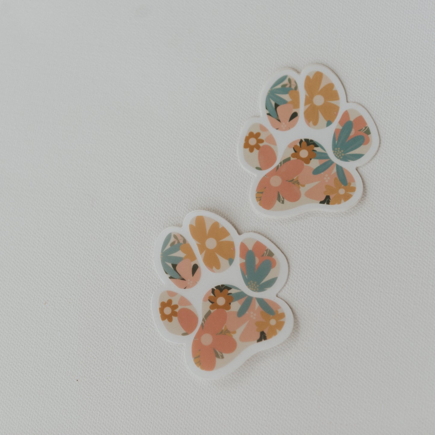 FLORAL PAW PRINT STICKER
