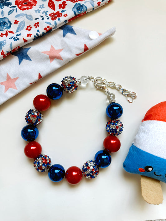 PATRIOTIC PUP NECKLACE