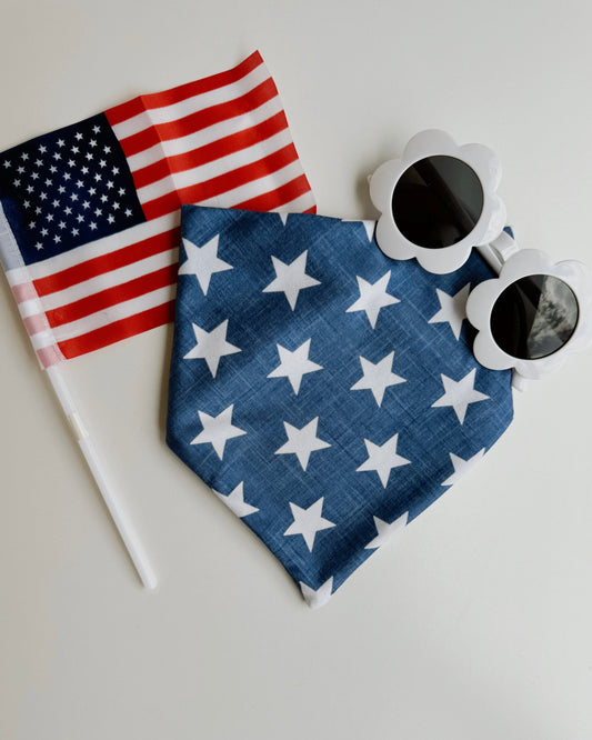 PATRIOTIC STARS BLUE BANDANA - SUPER SOFT