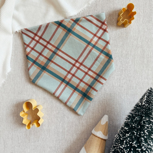 HOLLY JOLLY PLAID BANDANA - SUPER SOFT