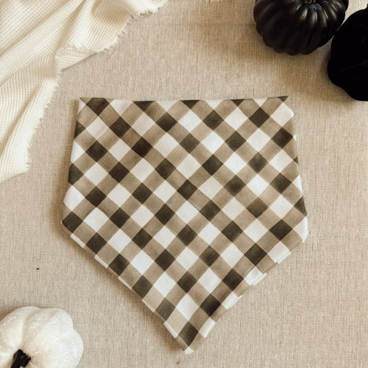 DARK BUFFALO CHECK BANDANA - SUPER SOFT