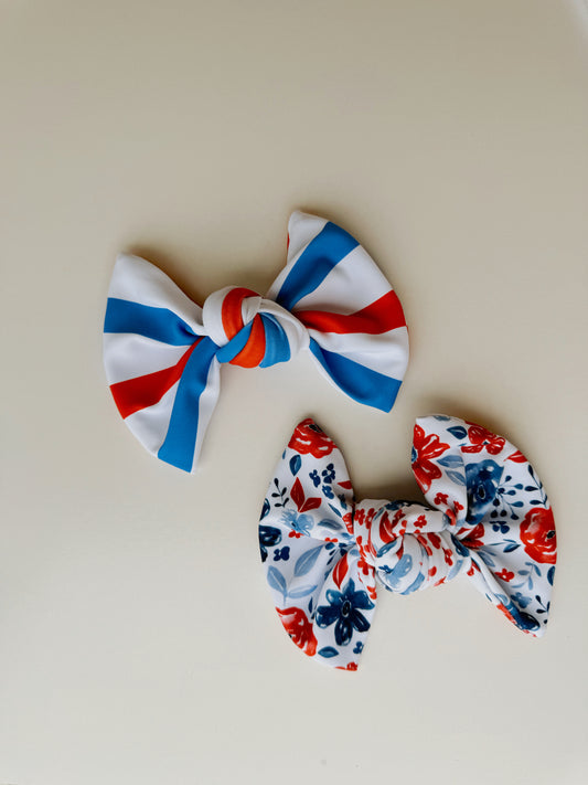 PATRIOTIC PUP BOWS - SWIM