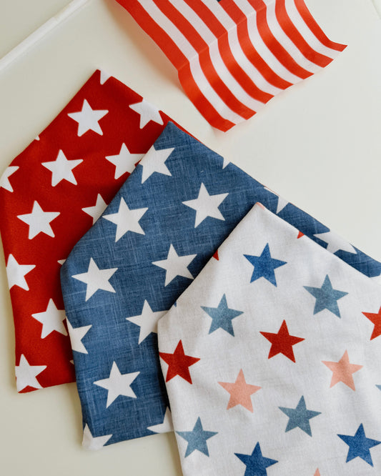 PATRIOTIC STARS BLUE BANDANA - SUPER SOFT