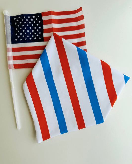 RED WHITE & STRIPES BANDANA - SWIM